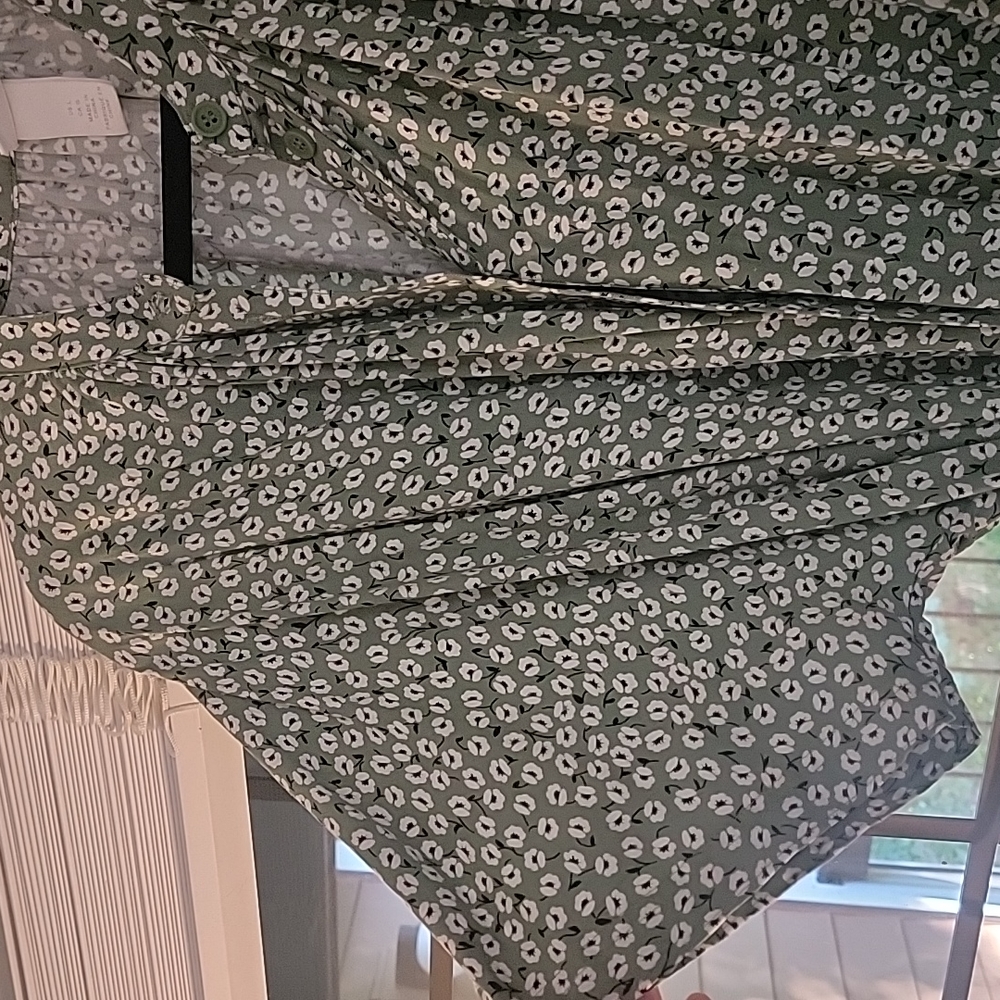 Green floral tunic dress - Picture 4 of 4